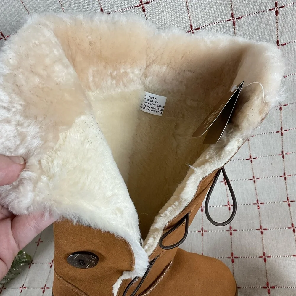 Kemi Australia MU1749RW Brown Suede & Sheepskin Fully Lined Mid Calf Boots Sz 7 - Picture 10 of 10